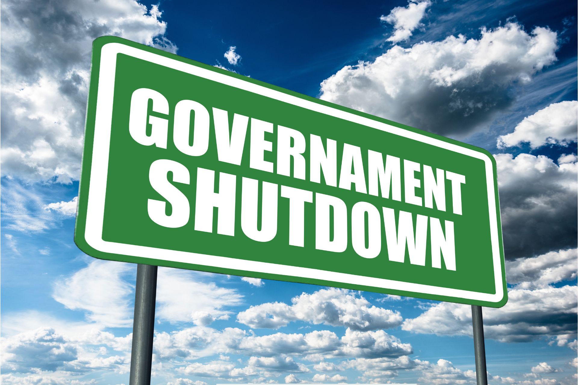 government shutdown sign