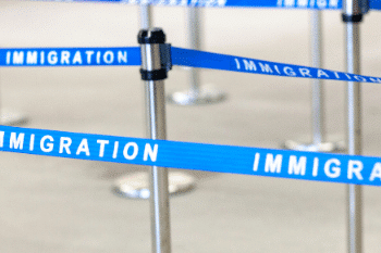immigration entry point at airport