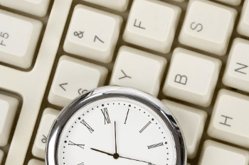 clock on a keyboard