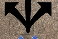 arrows in three directions