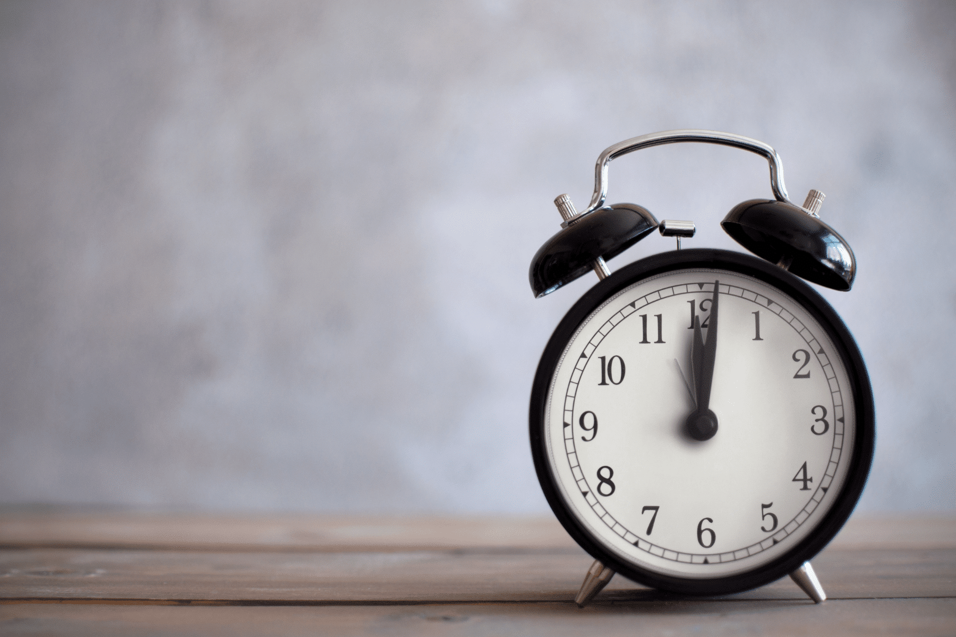 clock on a desk