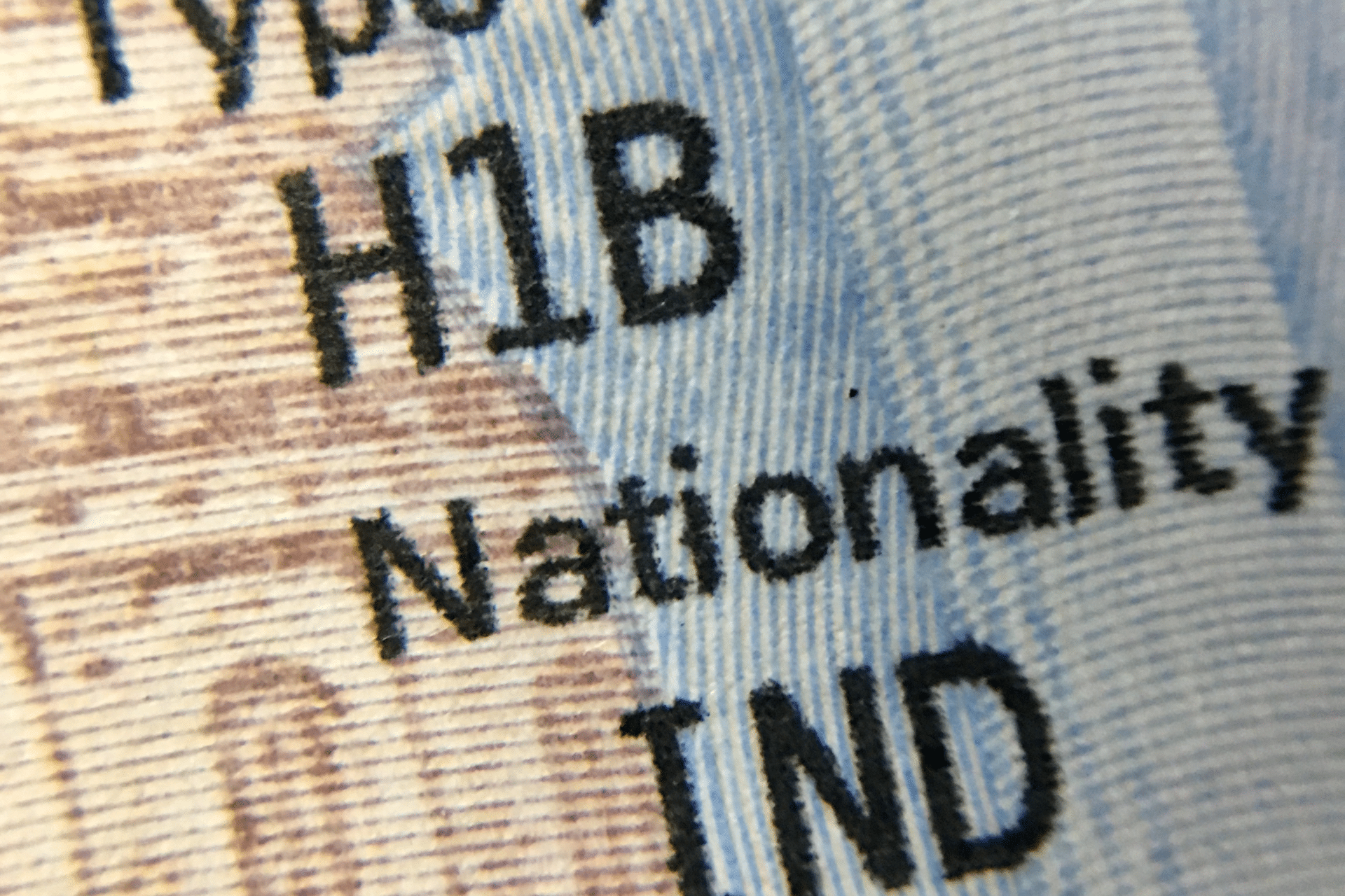 H-1B stamp in Indian Passport