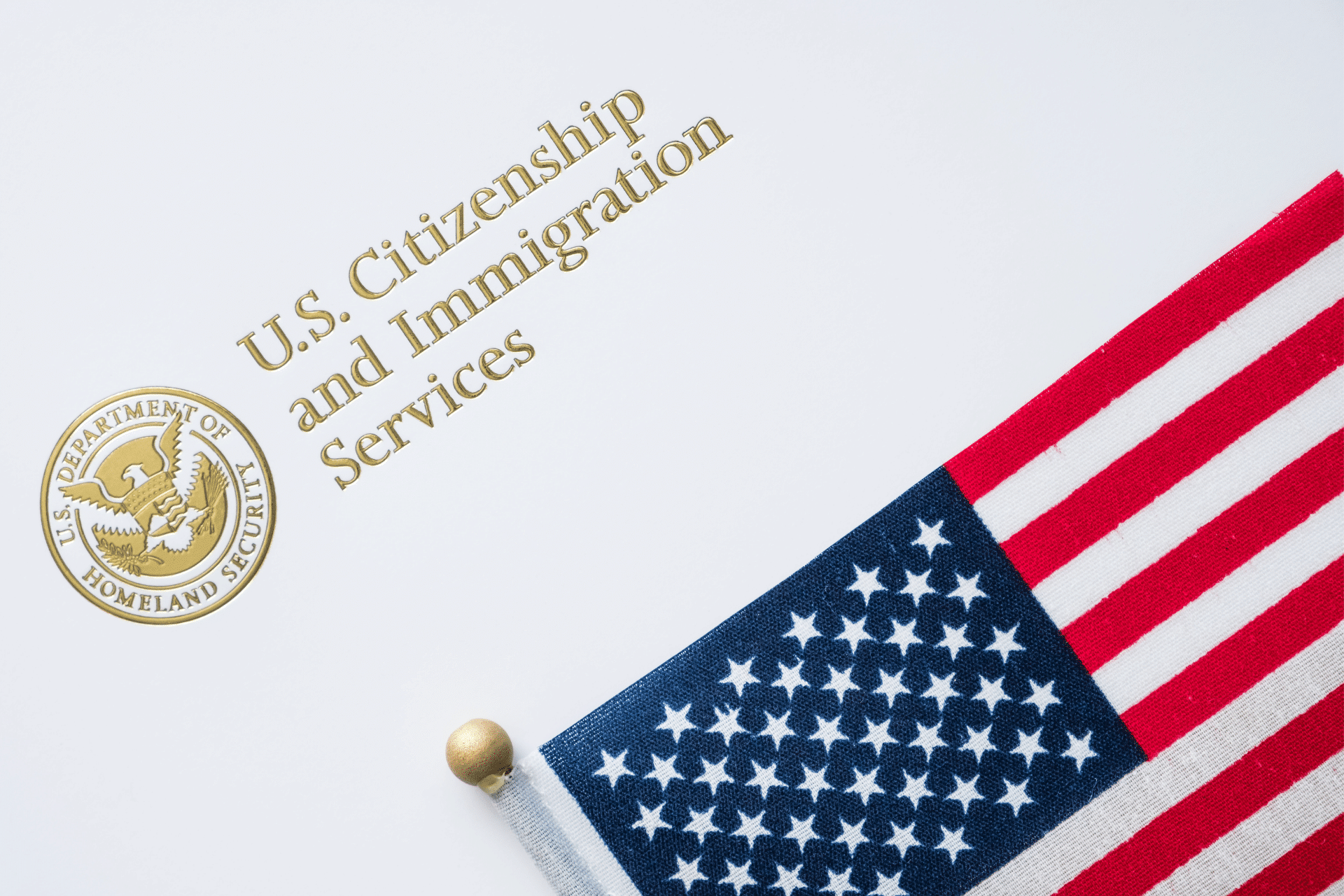 US flag on top of USCIS letterhead